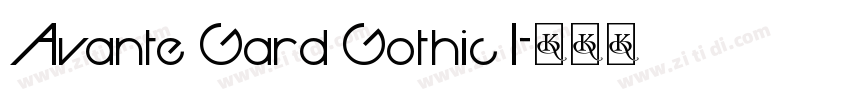 Avante Gard Gothic I字体转换